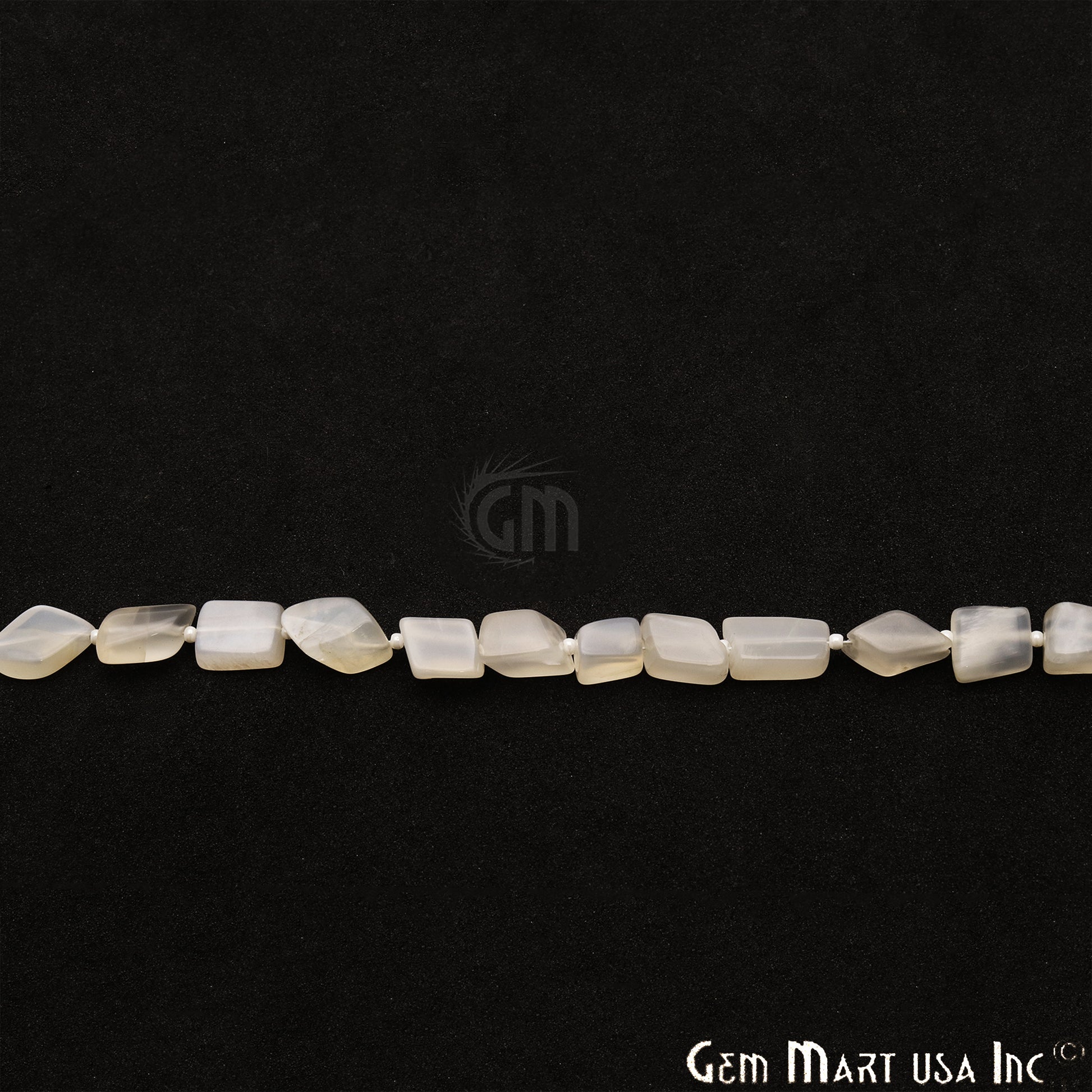 White Chalcedony 12x8mm Crafting Tumble Beads Gemstone Strands 14 Inch - GemMartUSA