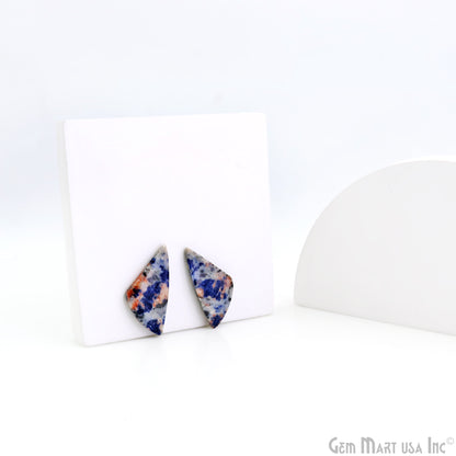 Sodalite Triangle Shape 31X15mm Loose Gemstone For Earring Pair