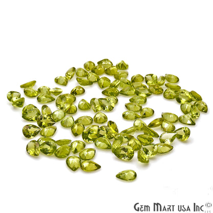 Peridot Pears Shape 6x8mm Faceted Loose Gemstone - GemMartUSA