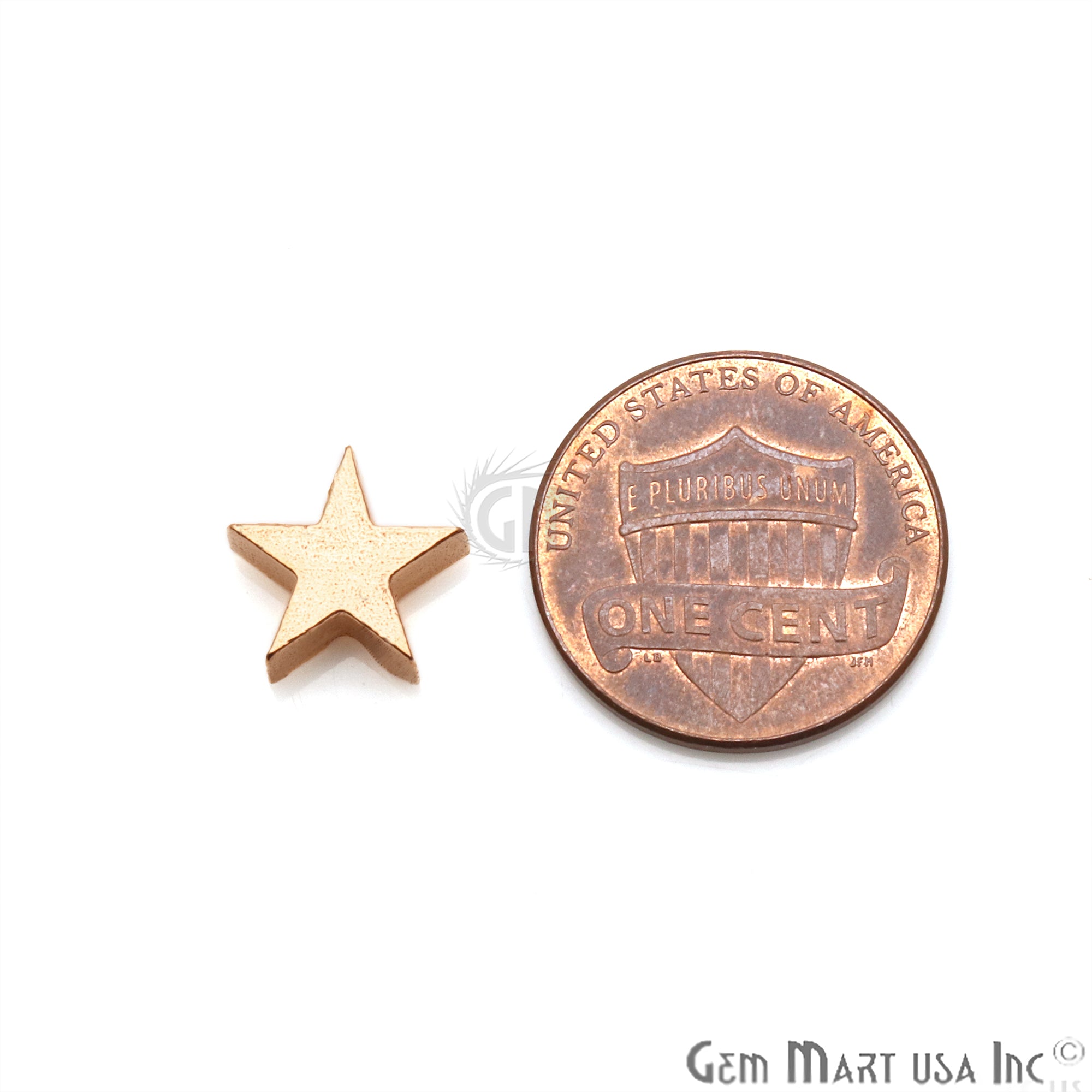 Star Shape 11x9mm Gold Plated Finding Charm, DIY Jewelry - GemMartUSA