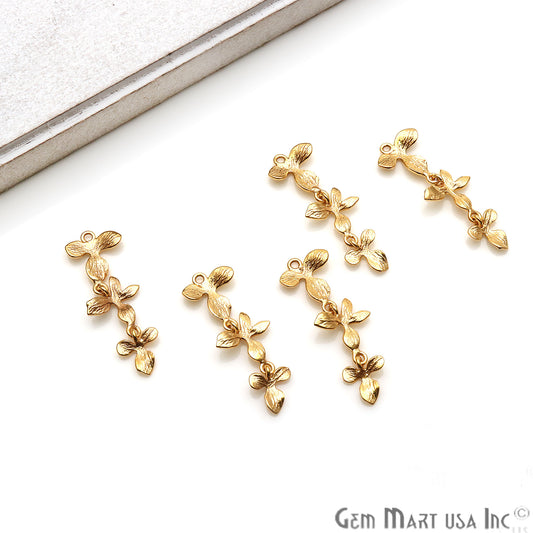 Flower Shape Finding 32x11mm Gold Plated Finding Connector - GemMartUSA