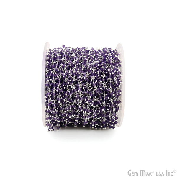 Amethyst Round Faceted Silver...