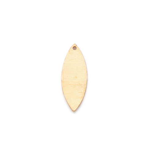 Marquise Shape 29x10mm Gold Plated Finding Charm, DIY Jewelry - GemMartUSA