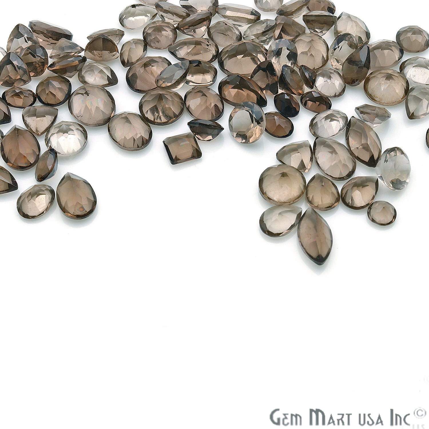50 Carat Smoky Topaz Mix Shape Wholesale Loose Gemstones - GemMartUSA