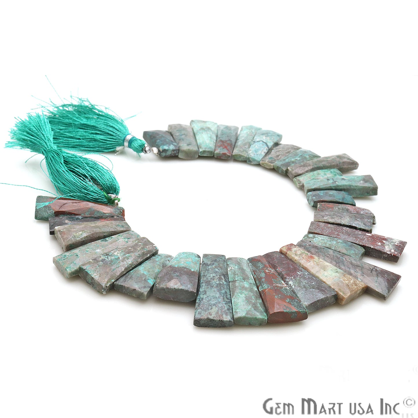 Chrysocolla Free Form 27x9mm Crafting Beads Gemstone Strands 8INCH - GemMartUSA