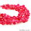 Hot Pink Chalcedony Heart Shape Gemstone Bead 7-8mm Rondelle Beads - GemMartUSA