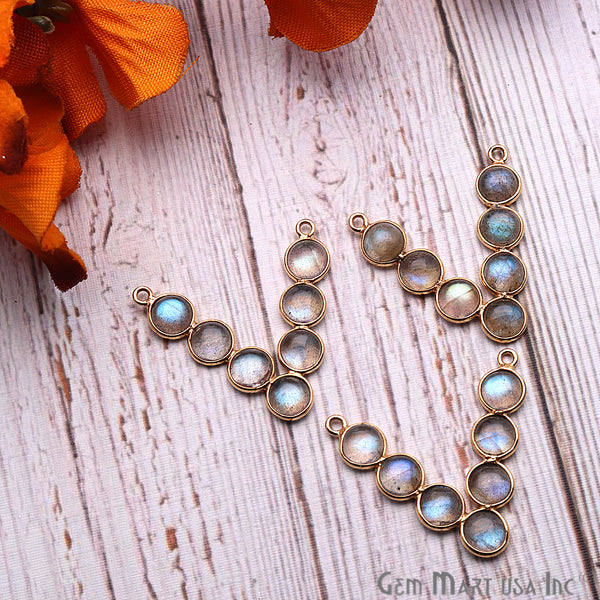 DIY Labradorite 32x29mm Gold...