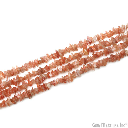 Natural Sun Stone Chip Beads Strand Full Strand 34 Inch (762226671663)