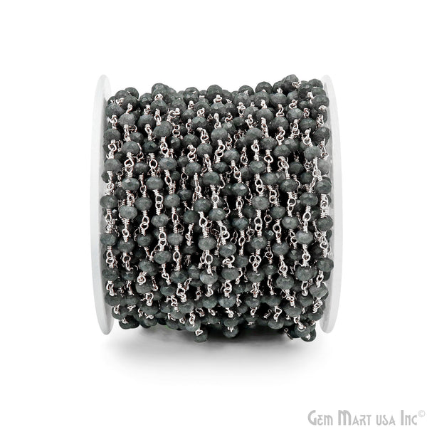 Gray Jade Faceted Beads...