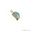 Aquamarine Free Form shape 30x18mm Gold Electroplated Gemstone Single Bail Pendant