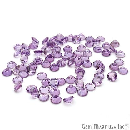 Amethyst Round Shape 7mm Faceted Loose Gemstone - GemMartUSA