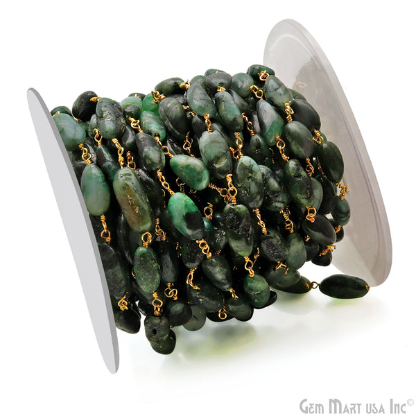 Emerald 12x5mm Tumble Beads...