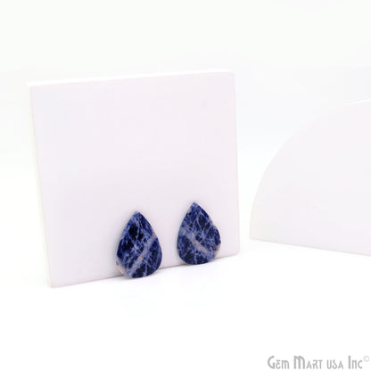 Sodalite Pear Shape 25x18mm Loose Gemstone For Earring Pair