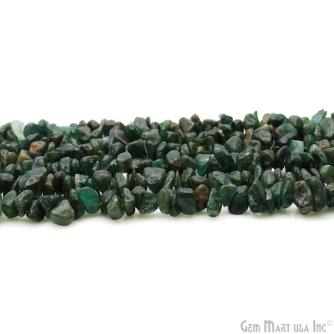 Aventurine Chip Beads, 34 Inch, Natural Chip Strands, Drilled Strung Nugget Beads, 7-10mm, Polished, GemMartUSA (CHAV-70004)