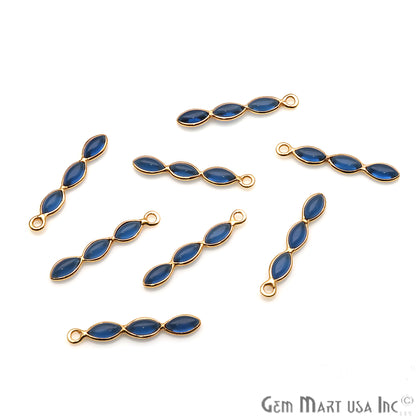 DIY Iolite 23x4mm Gold Plated Chandelier Finding Component - GemMartUSA