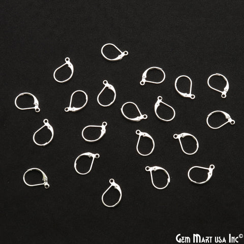 10 PC Lot 16x10mm Lever Back Earring Finding Hooks (Pick Your Plating)