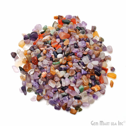 5oz Lot Uncut Shape Multi Color Tumble Rough Free Form Loose Gemstone Beads