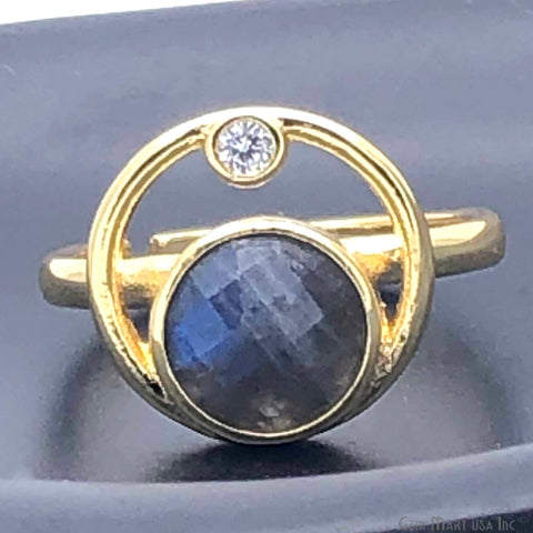 Orbit Gemstone Adjustable Ring (Pick Your Gemstone) - GemMartUSA