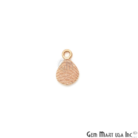 Pears Shape 13x8mm Gold Plated Finding Charm, DIY Jewelry - GemMartUSA