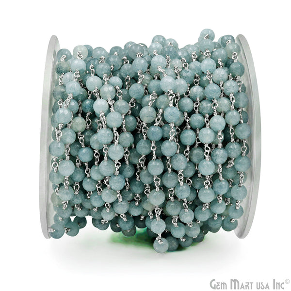 Gray Jade 6mm Faceted...