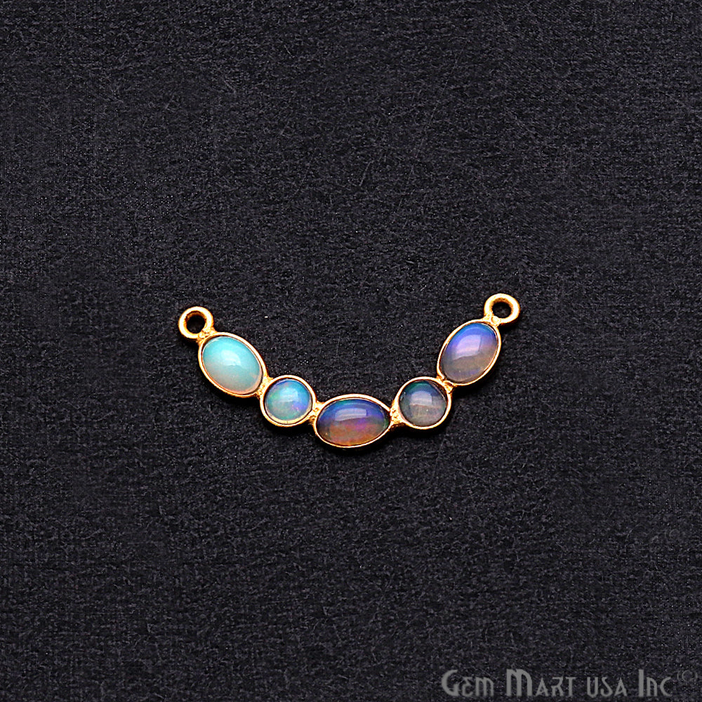 DIY Opal October Birthstone 28x5mm Chandelier Finding Component (Pick Plating) (13090) - GemMartUSA