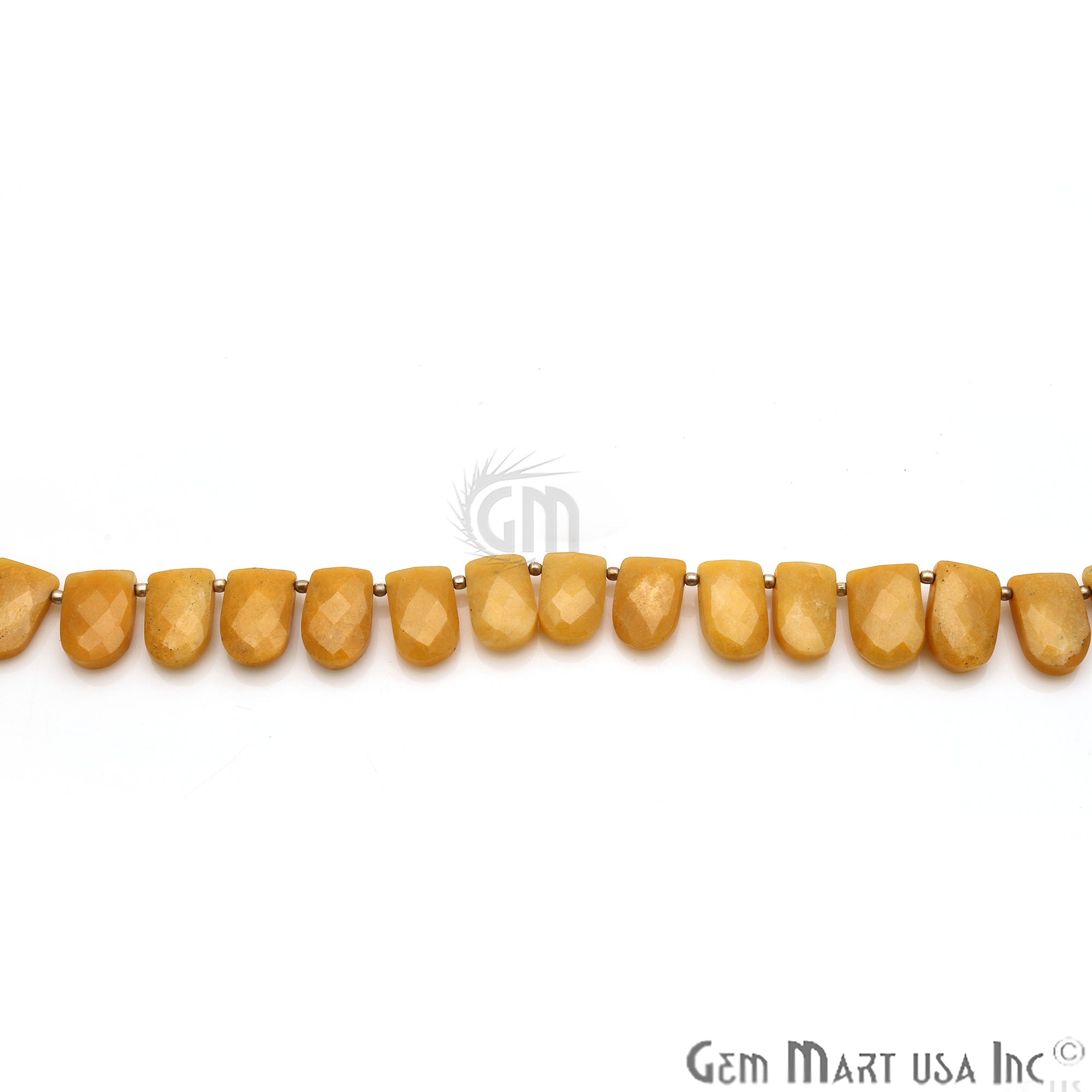 Yellow Aventurine Half Round 16x10mm Crafting Beads Gemstone Briolette Strands 8 Inch - GemMartUSA