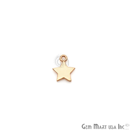 Star Shape 10x8mm Gold Plated Finding Charm, DIY Jewelry - GemMartUSA