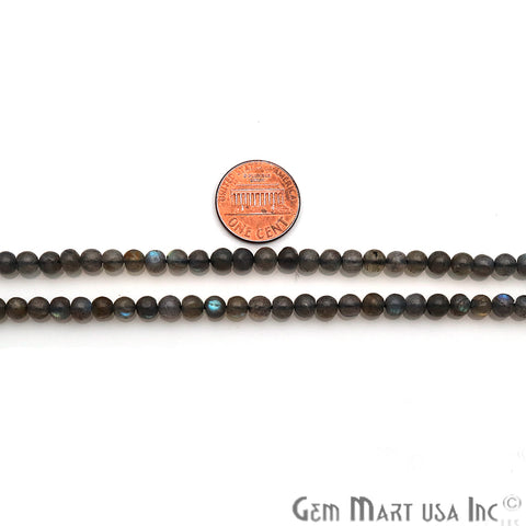 Labradorite Rondelle Beads, 14 Inch Gemstone Strands, Drilled Strung Nugget Beads, Faceted Round, 5mm