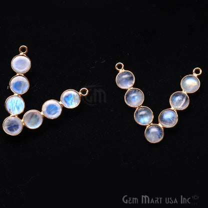 DIY Rainbow Moonstone 29x27mm Chandelier Finding Component (Pick Your Plating) - GemMartUSA