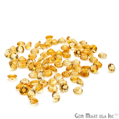 Citrine Round Shape 7mm Faceted Loose Gemstone - GemMartUSA