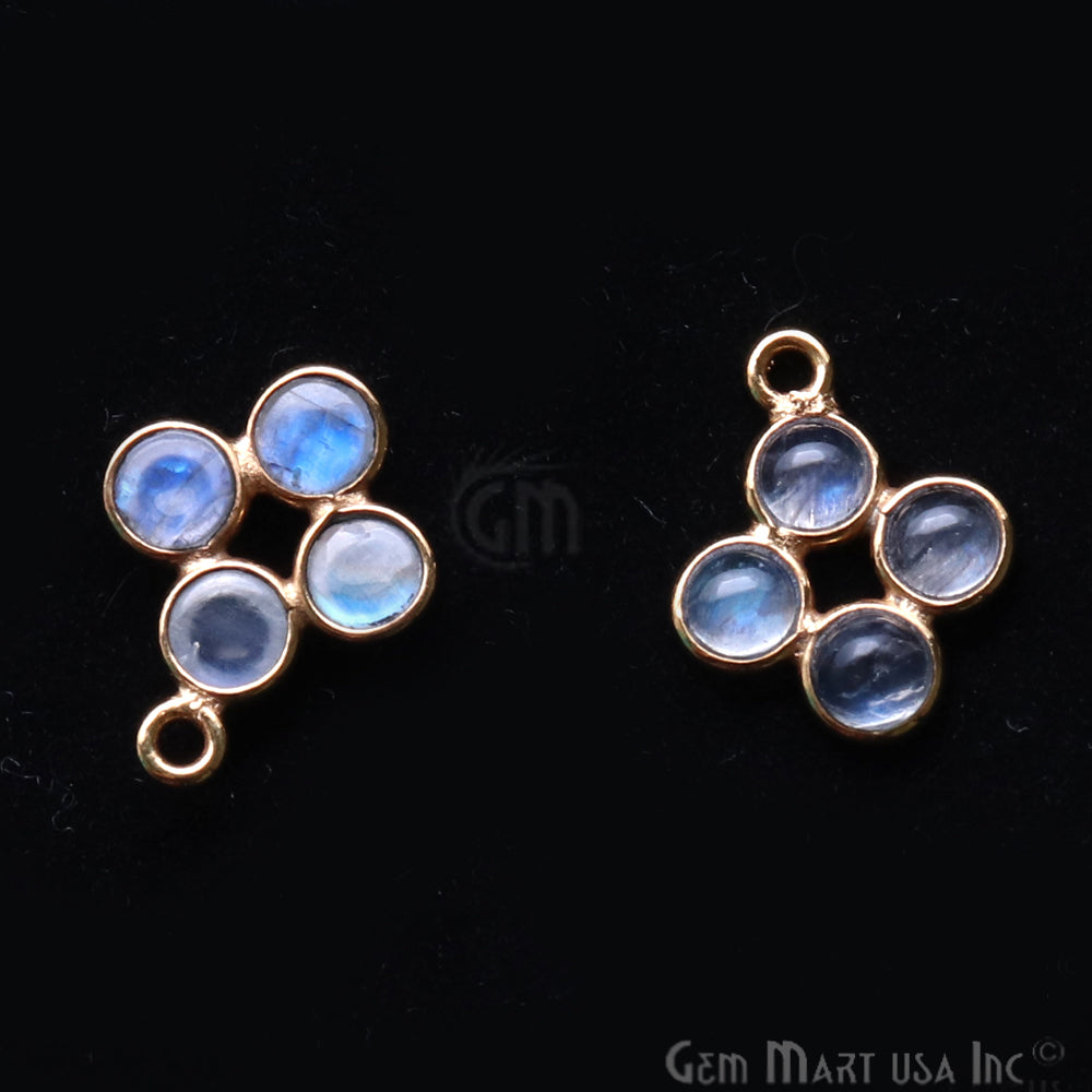 DIY Rainbow Moonstone 15x9mm Single Bail Chandelier Finding Component (Pick Your Metal) - GemMartUSA