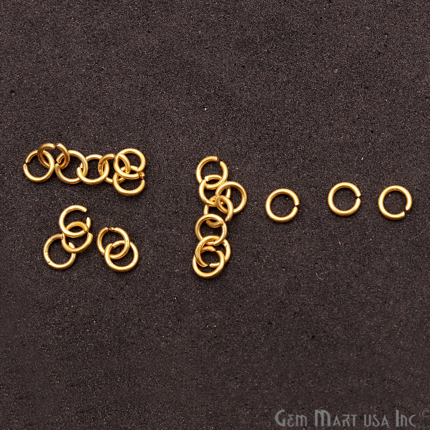 10pc Lot Open Jump Rings 4mm Gold Plated Finding Jewelry Charm - GemMartUSA