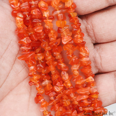 Natural Carnelian Nugget Chip 3-6mm Beads Drilled Chip Beads, 34" Strand (762210680879)