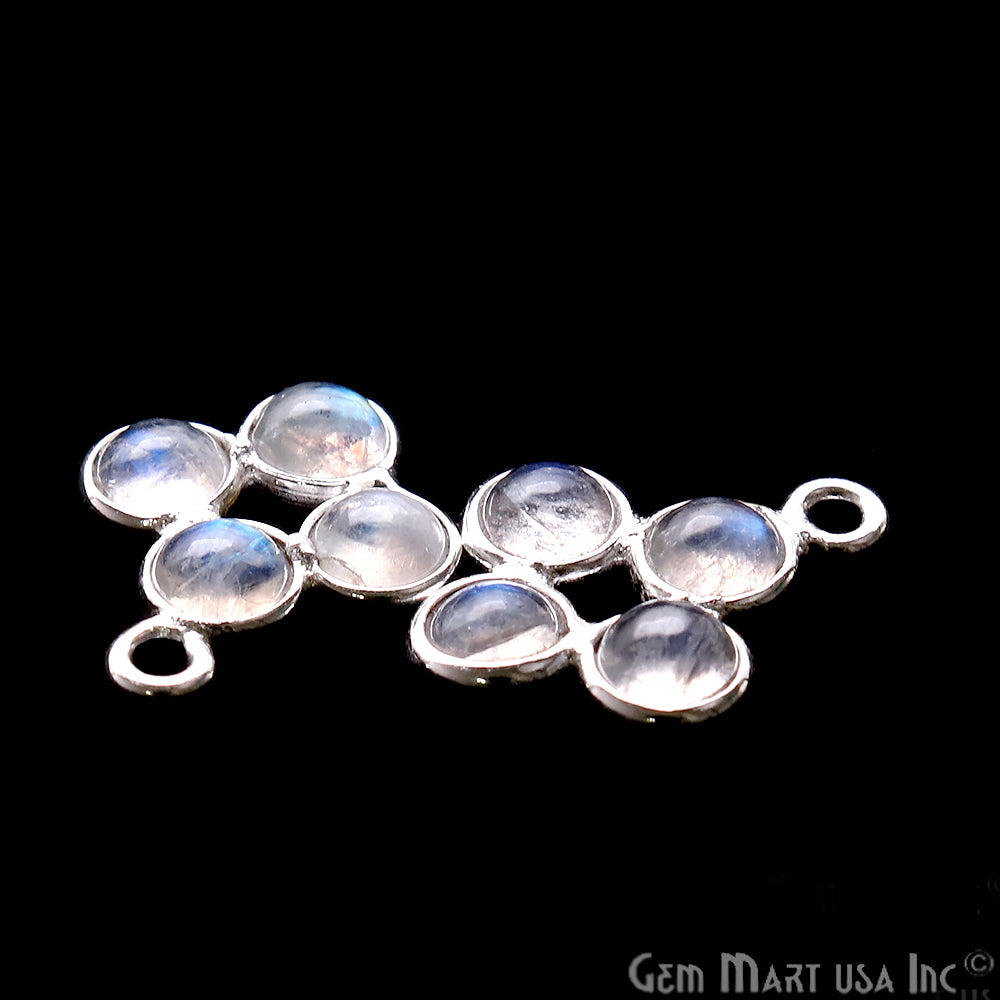 DIY Rainbow Moonstone 15x9mm Single Bail Chandelier Finding Component (Pick Your Metal) - GemMartUSA