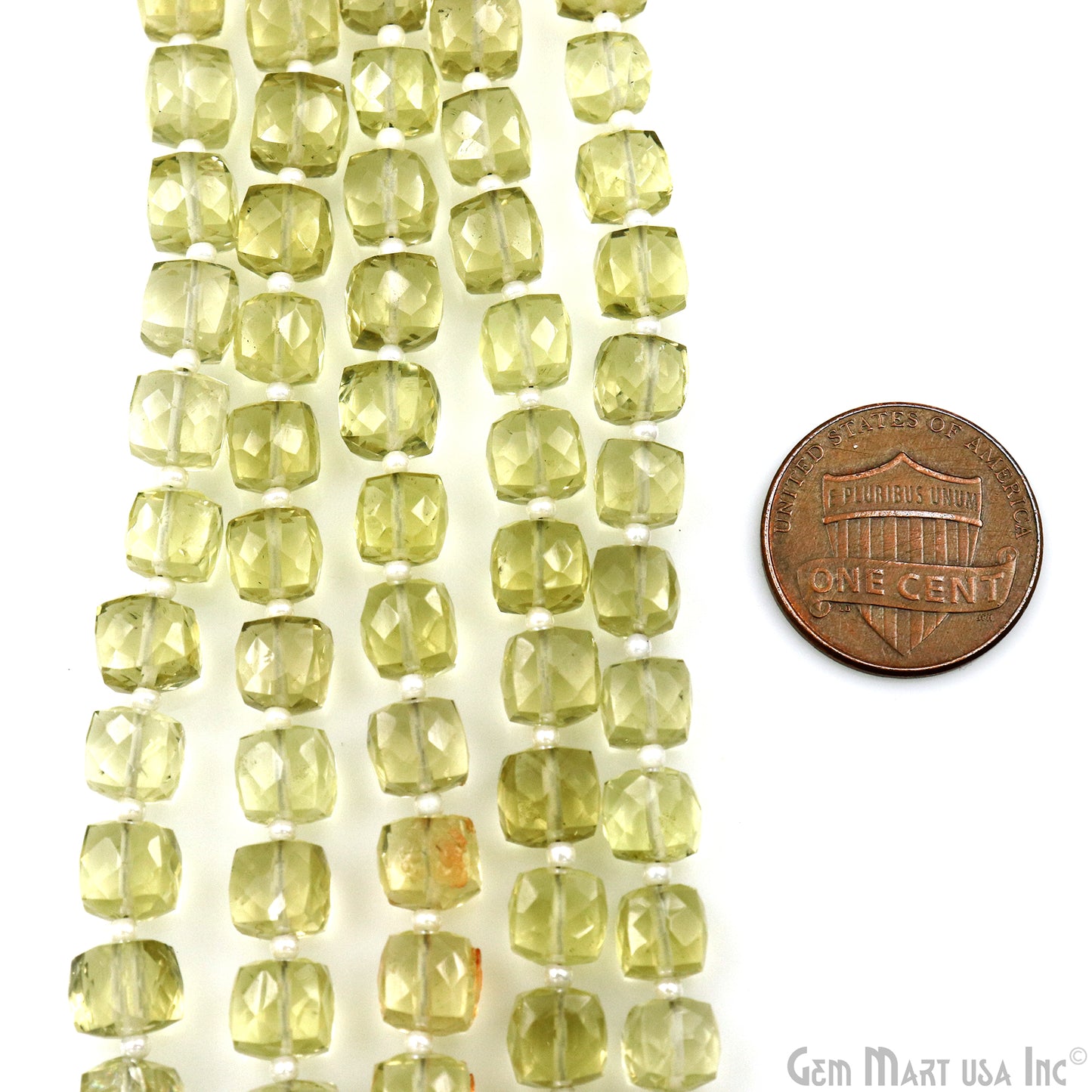 Lemon Topaz Box Beads, 7 Inch Gemstone Strands, Drilled Strung Briolette Beads, Box Shape, 6-7mm