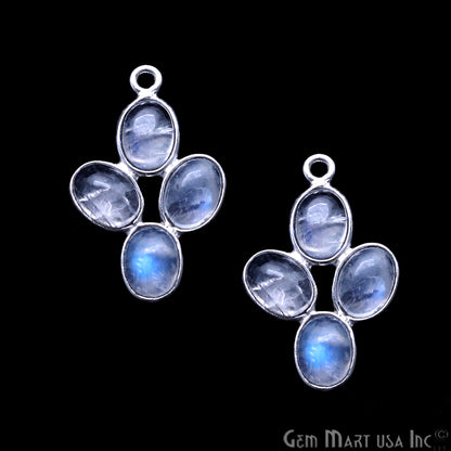 DIY Rainbow Moonstone 23x15mm Chandelier Finding Component (Pick Your Plating) - GemMartUSA