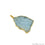 Aquamarine Free Form shape 53x36mm Gold Electroplated Gemstone Single Bail Pendant