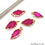 Pink Arrow Head Pendant Gold Electroplated 41x24mm - GemMartUSA