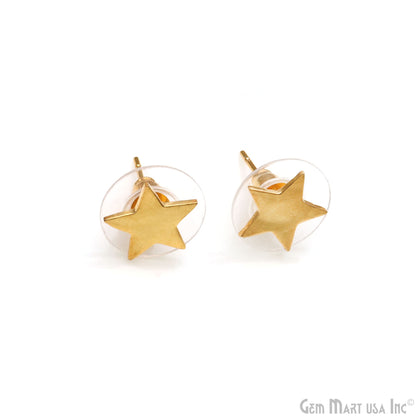 Star Shape Gold Plated 10x8mm Minimalist Stud Earrings