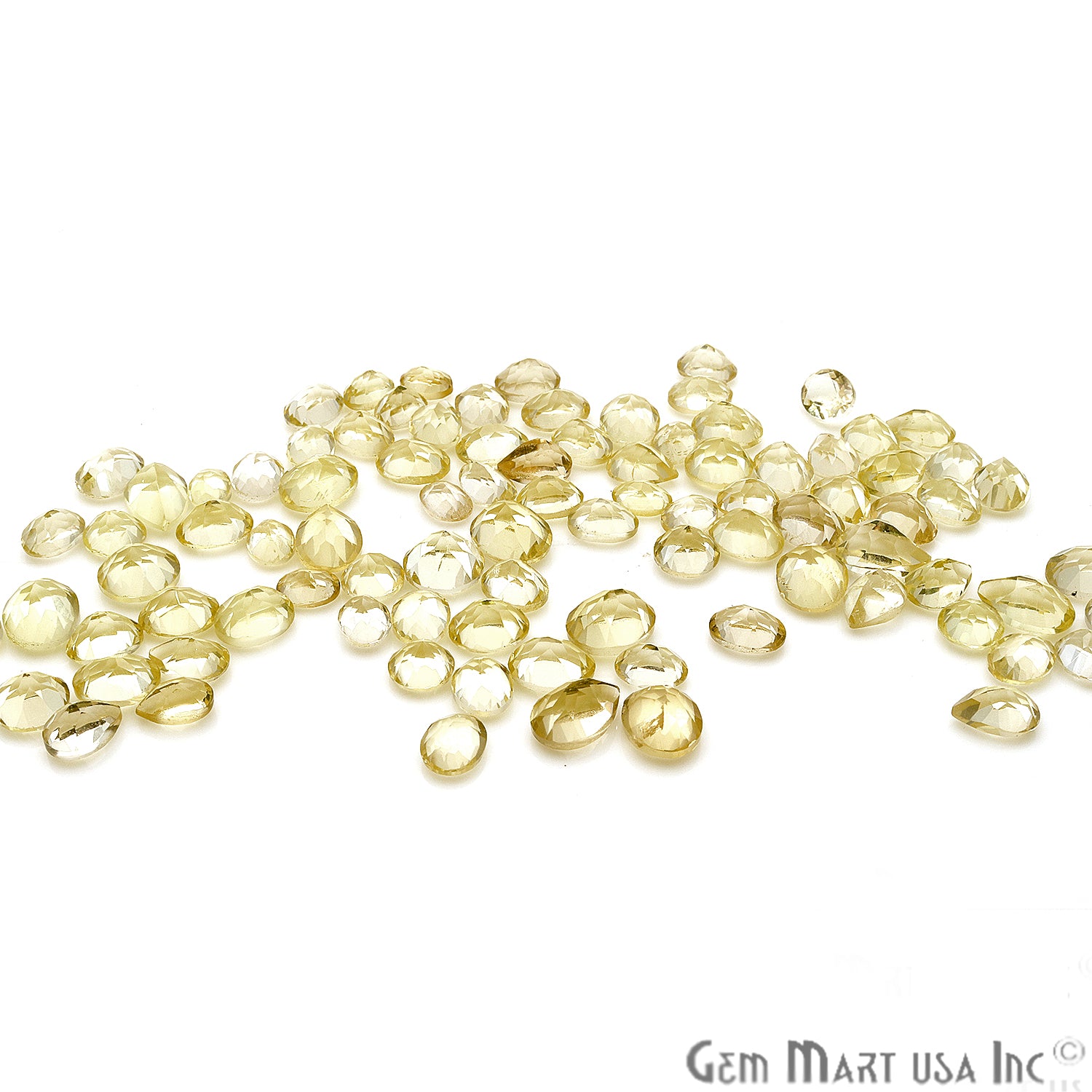50 Carat Lemon Topaz Mix Shape Wholesale Loose Gemstones - GemMartUSA