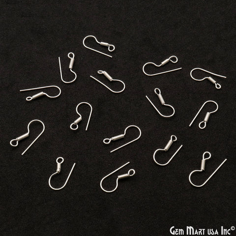 10 Pair Lot Silver Plated 23x8mm Earring Hooks