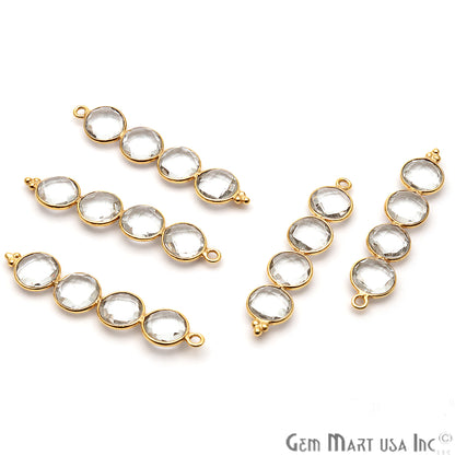 Gemstone Bezel Component Gold Plated 42x9mm (1pc) (Pick Your Gemstone) - GemMartUSA