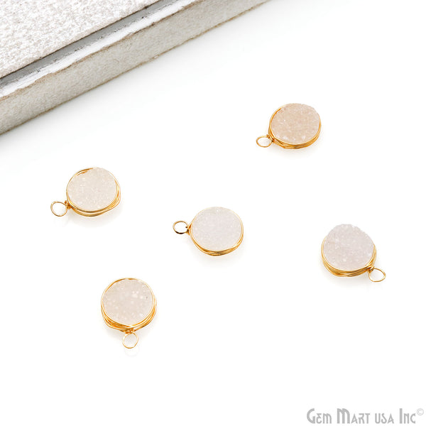 Titanium White Druzy Round...