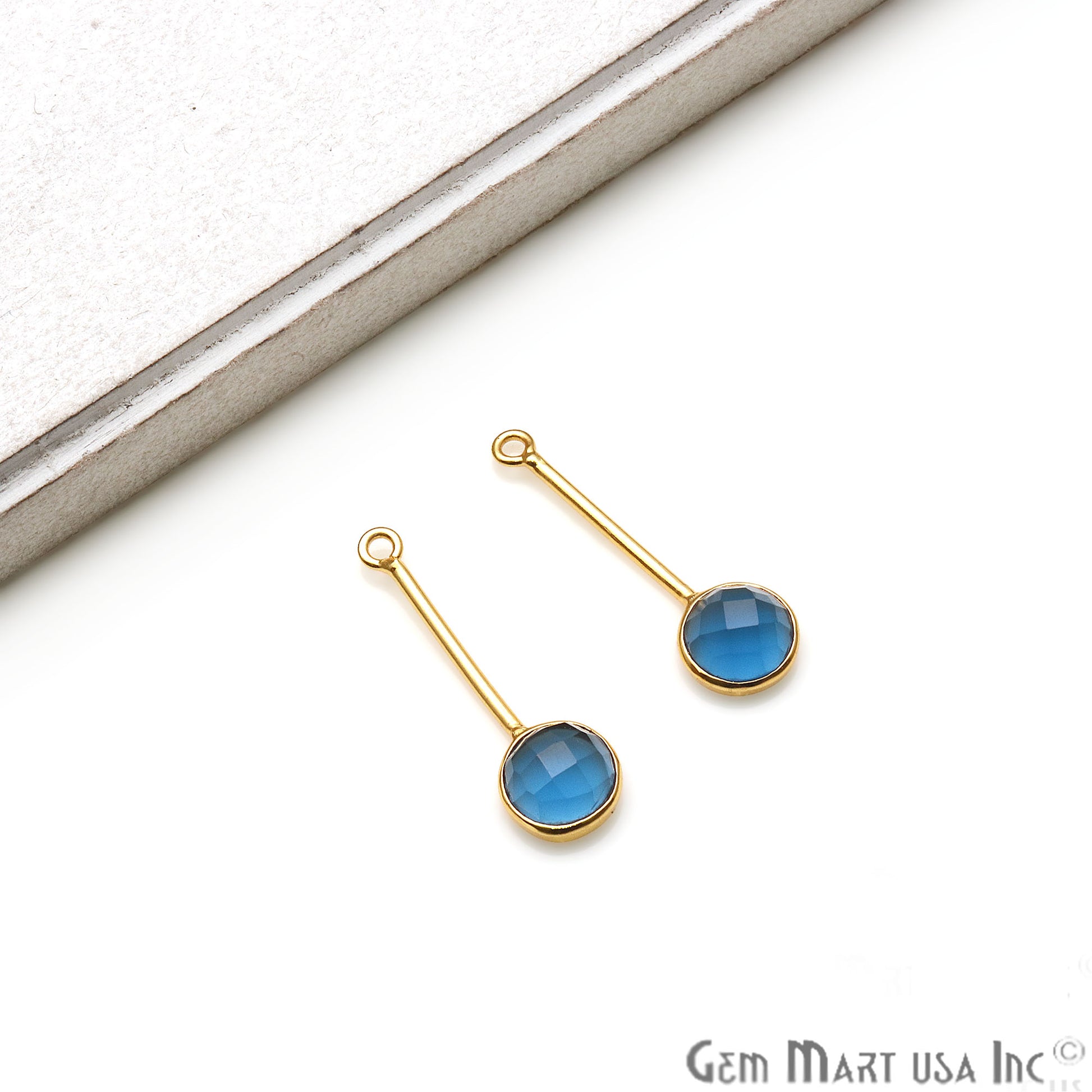 DIY Gemstone Long Dangle Drop Chandelier Earring Connector 1 Pair (Pick Stone) - GemMartUSA