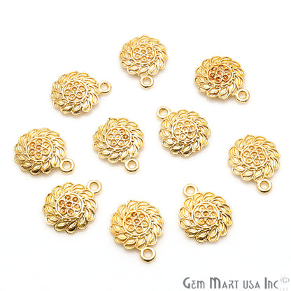 5pc Lot Swirl Flower Finding 18x14mm Chandelier Jewelry Charm (Pick Plating) - GemMartUSA