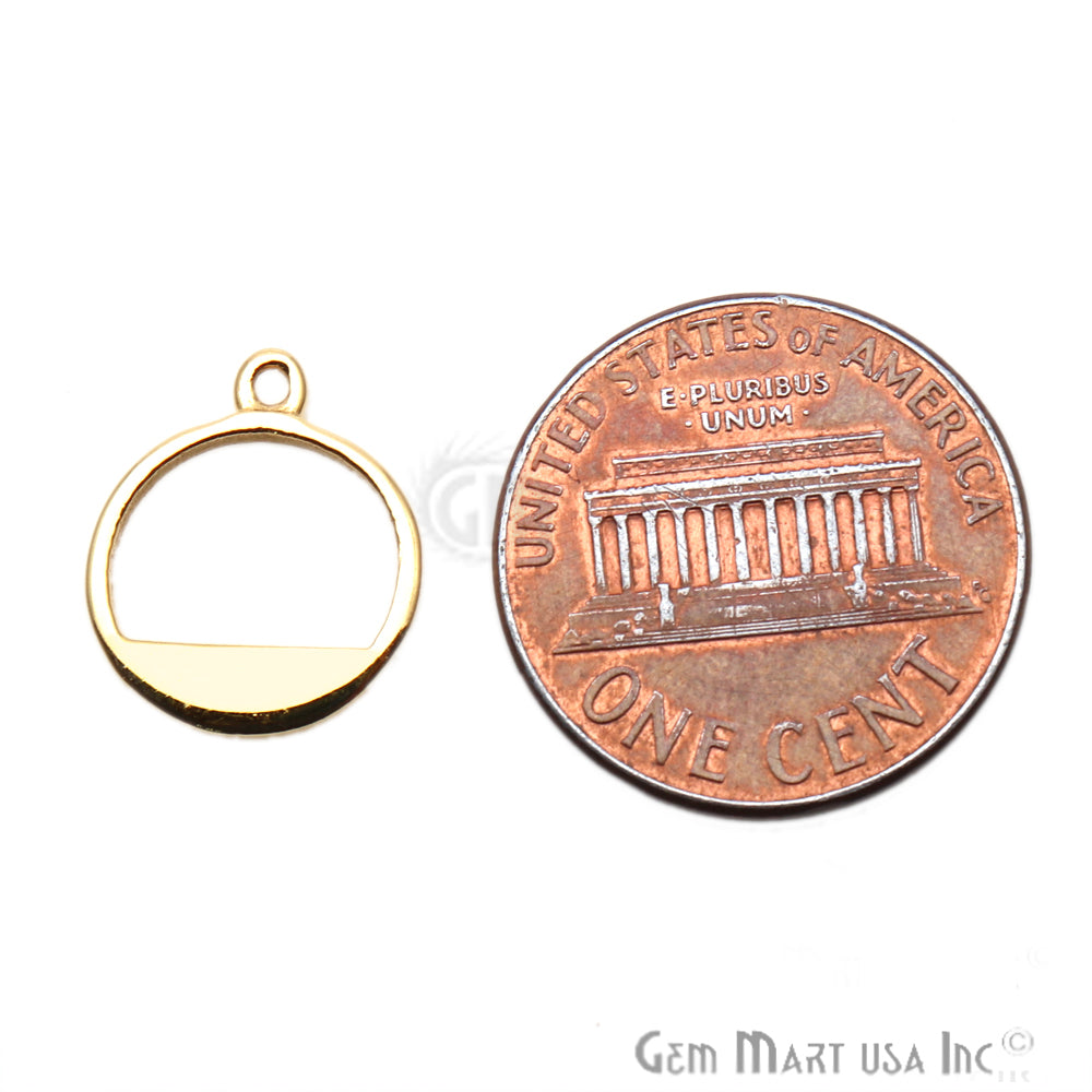 Round Finding, 14x11mm Gold Finding, Filigree Findings, Bracelets Charm - GemMartUSA