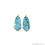 Turquoise Mohave 31x14mm Gold Plated Single Bail Earring Connector 1 Pair