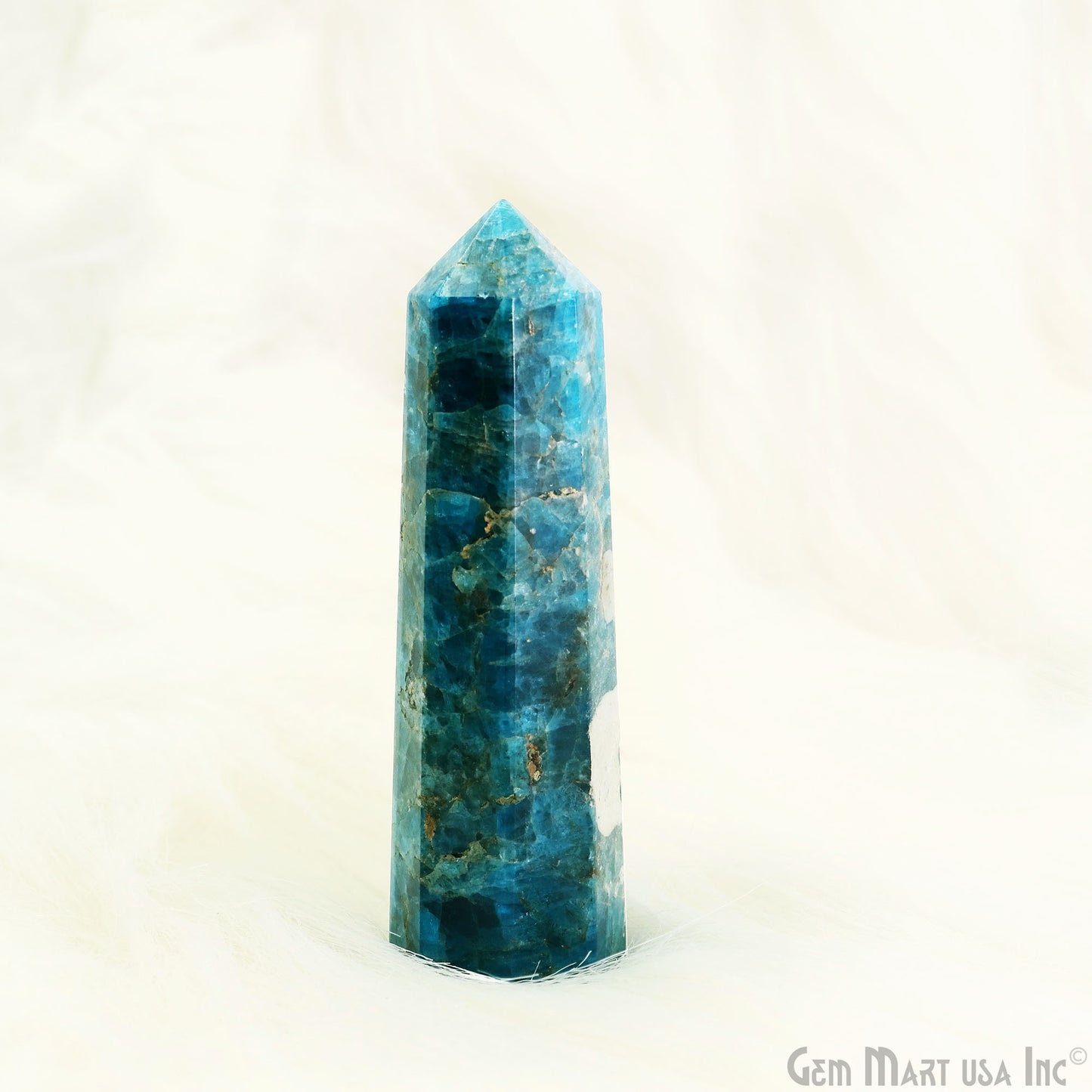 Neon Apatite Gemstone Jumbo Tower Crystal Tower Obelisk Healing Meditation Gemstones 2-3 Inch