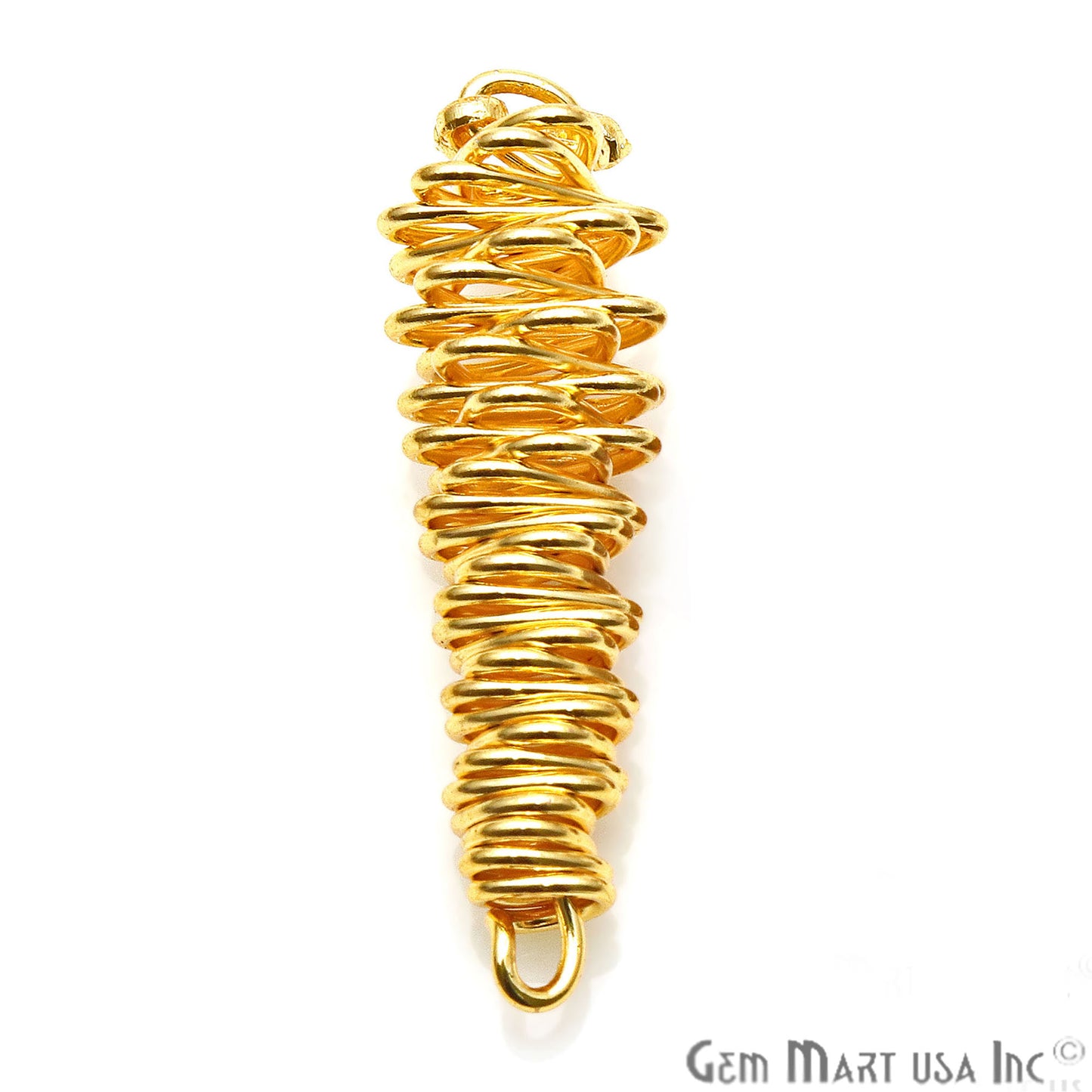 Gold Plated Jewelry Finding, Bracelet Charm, Earring Charm, Spring Finding - GemMartUSA