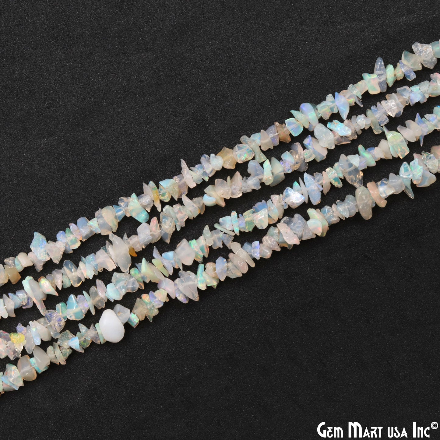 Natural Chip Beads, 34 Inch, Genuine Chip Strands, Drilled Strung Nugget Beads, 3-7mm, Polished, GemMartUSA (70001)